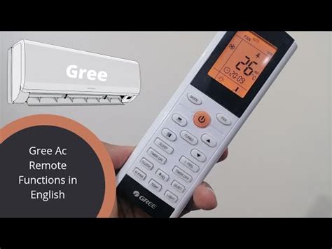 Gree Ac Remote Settings Functions Instructions In English How To