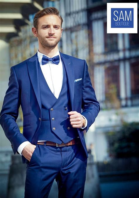 Latest Peak Lapel Royal Blue Suit By Sam Boutique Wedding Suits Men Blue Blue Suit Wedding