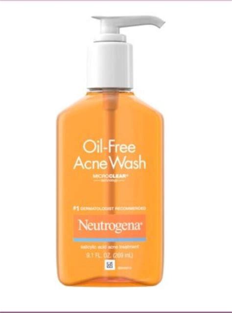 Neutrogena Limpiador Facial Líquido Para El Acné Sin Aceite Piel Grasa Aclarante 91 Fl Oz