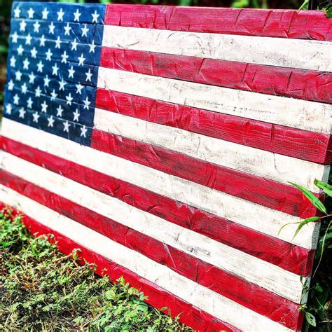 Large Wood American Flag Wall Art At Beau Demetrice Blog