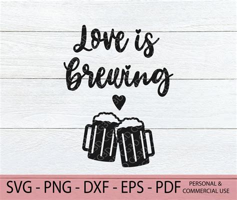 Love Is Brewing Svg Beer Bridal Shower Koozie Svg Wedding Etsy