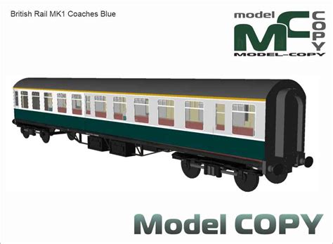 British Rail Mk1 Coaches Blue 3d Model 68828 Model Copy Default