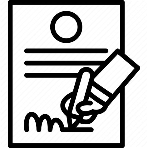 contract sign agreement legal document icon   iconfinder