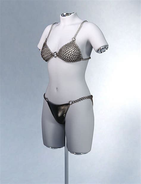 Cs Chainmail Bikini For Genesis Feminine Daz D