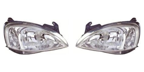 Vauxhall Combo Headlight Headlamp Non Projector Type Pair 2002 2006