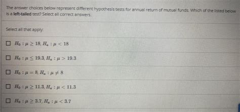 Answered The Answer Choices Below Represent Different Hypothesis Kunduz