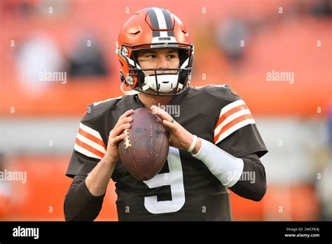 Cleveland Browns Quarterback Nick Mullens Warms Up Before An Nfl