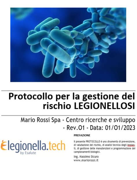 Protocollo Legionellosi Legionella Tech