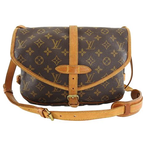 Louis Vuitton Vintage 1997 Monogram Saumur 30 Crossbody Bag I Miss You Vintage