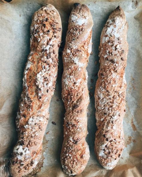 No Knead Overnight Rye Baguettes