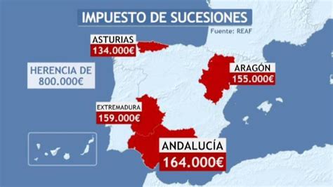 As Es El Mapa Del Impuesto De Sucesiones En Espa A