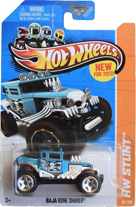 Amazon Hot Wheels Baja Bone Shaker Blue Stunt Toys Games