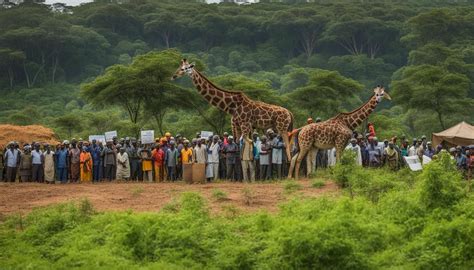 How is habitat loss impacting wild giraffe populations?