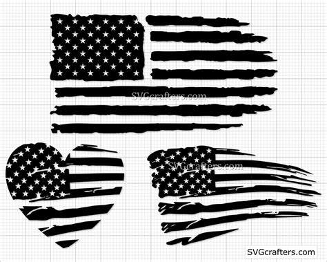 Distressed American Flag Svg American Distressed Flag Svg - Etsy