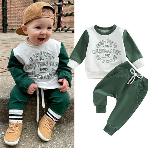 FOCUSNORM Conjunto de ropa para bebés de 0 a 3 años sudadera de manga