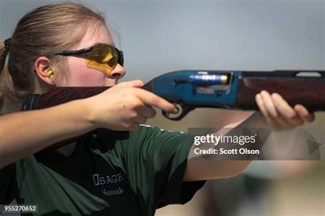 Freshman Hannah Koch Of The Osage High School Trap Team Competes In A