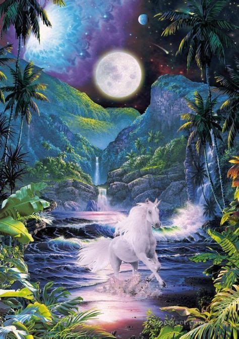 Unicorn Paradise With Images Unicorn Art Unicorn Painting Unicorn