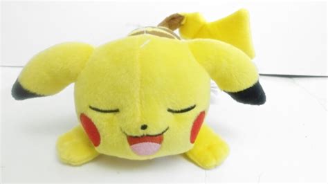 Tomy Pokemon Pikachu Plush Laying With Eyes Closed Stuff Etsy Canada