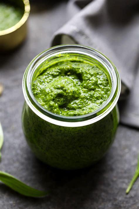 Vegan Wild Garlic Ramp Pesto • Happy Kitchen