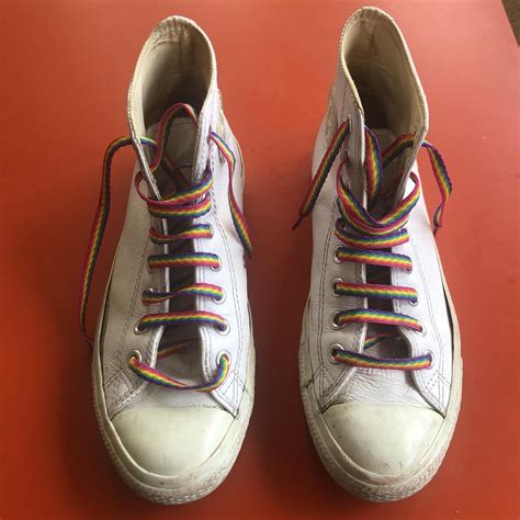 White converse Allstars well worn but still great... - Depop