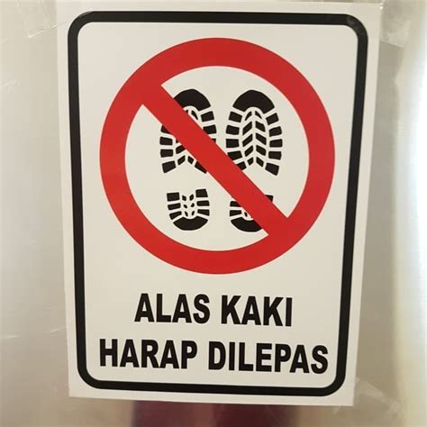 Jual Alas Kaki Harap Dilepas X Cm Stiker Label Sticker Rambu K