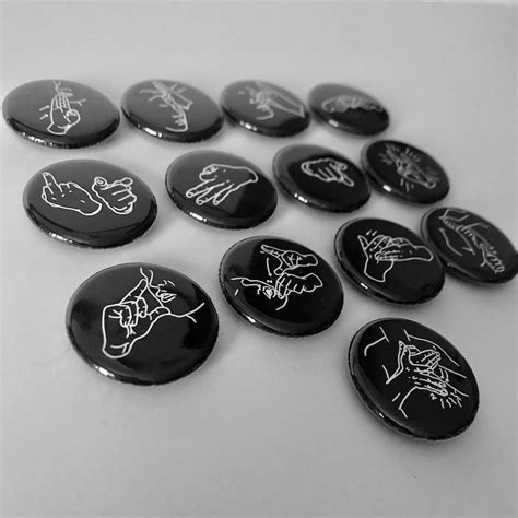 Asl Curse Words Magnets Pins Inappropriate Sign Language Etsy
