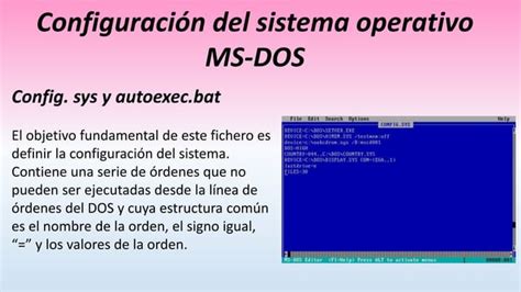 Operación de sistema operativo monousuario sobre MSDOS WINDOWS PPT