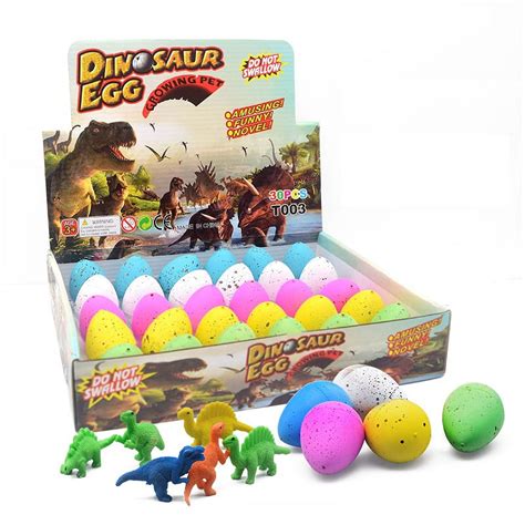 30 Pcs Dinosaur Eggs Toy Hatching Growing Dino Dragon For Children