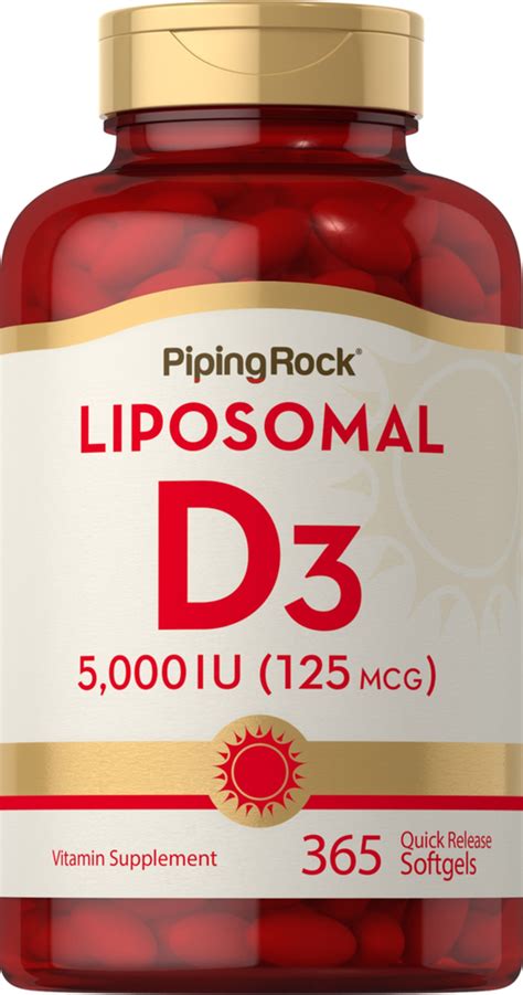 Liposomal Vitamin D3 5 000 Iu 365 Quick Release Softgels