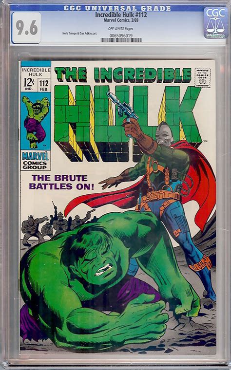 Incredible Hulk 112 CGC 9 6 Ow Auction Pedigree Comics