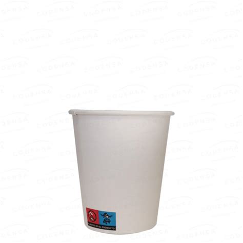 Vaso Cartón FSC 8Oz 240ml Blanco pared simple CODENSA Packaging