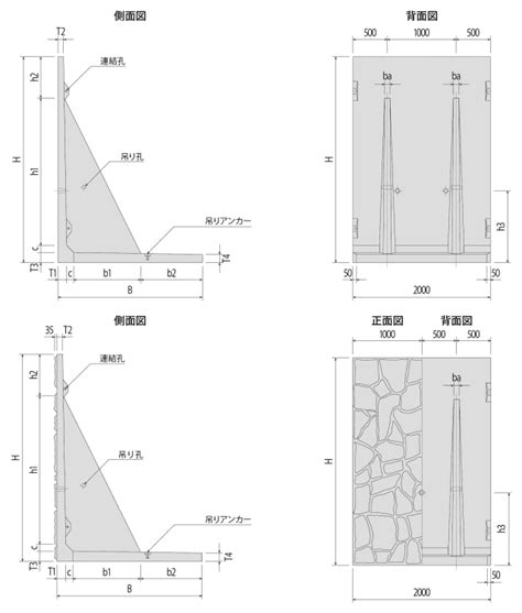 道路用l型擁壁 L型擁壁 Fl X 藤林コンクリート工業株式会社