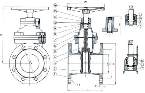 Din3202 F4jf5 Non Rising Stem Resilient Seated Gate Valve Type C