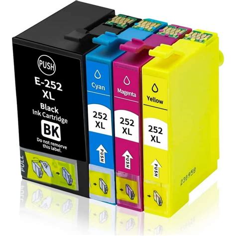 Ink Cartridge Replacement For Epson 252xl T252xl To Use With Workforce Wf 7620 Wf 7710 Wf 3640