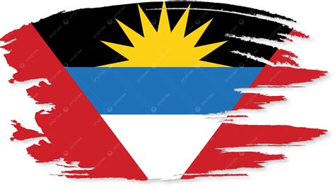 Antigua Y Barbuda Bandera Pincel Pintado Con Fondo Transparente Png