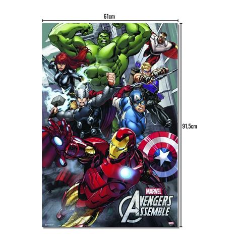 Hochwertiges Maxi Poster Mit Dem Motiv Avengers Assemble Aus Dem Marvel