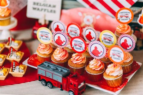 Karas Party Ideas Rustic Firefighter Birthday Party Karas Party Ideas