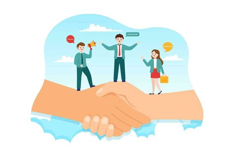 Conflict Resolution And Management Vector Illustration With Two Society