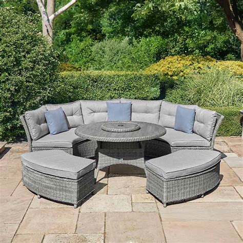 Lg St Tropez Round Modular Garden Set In Stone Lazy Susan