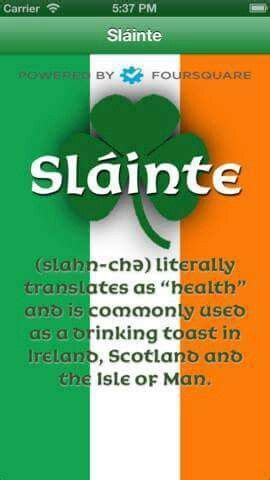 Irish ...Gaelic for health #toast #slainte | Lingua irlandese ...