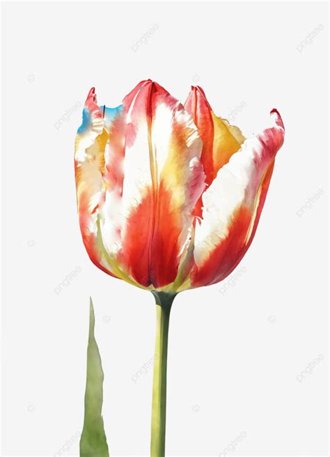 Tulip Flower On Transparent Background Tulip Flower Red Decorative