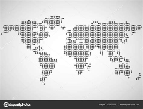 Abstract World Map Of Dots Vector Illustration Stock Vector By