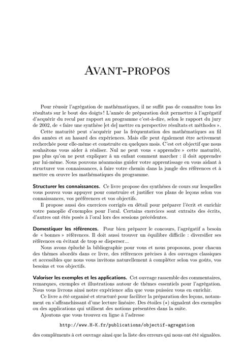 Avant Propos