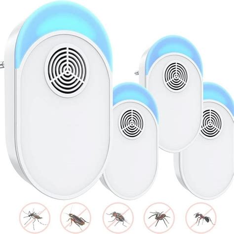 Ultrasonic Pest Repeller 4 Packs Electronic Plug In Sonic Repellent