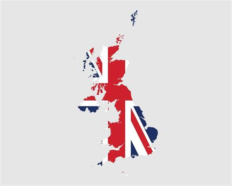 United Kingdom Flag Map. Map of the United Kingdom of Great Britain and ...