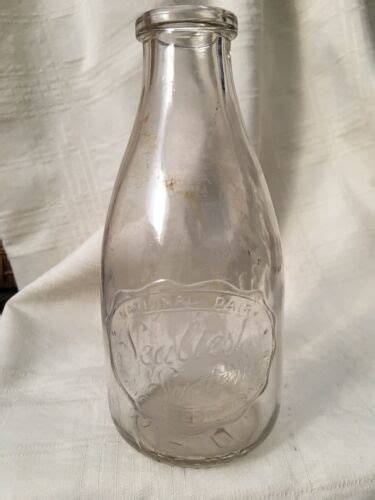 Vintage Quart Milk Bottle Brighton Place Dairy Rochester New York Sealtest Ebay