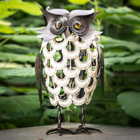 Hibou Blanc Ajour Gardennice Boutique En Ligne Jardin D Co