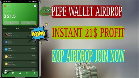 Pepe Wallet Airdrop Instant Profit Per User Join Now Youtube