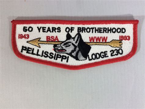 Pellissippi Lodge 230 S 40 1993 50 Years Of Brotherhood Pocket Flap EBay