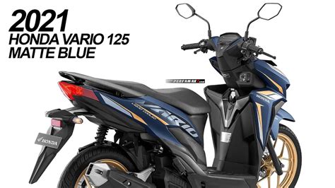 Detail Honda Vario Biru Doff Velg Emas Advance Matte Blue